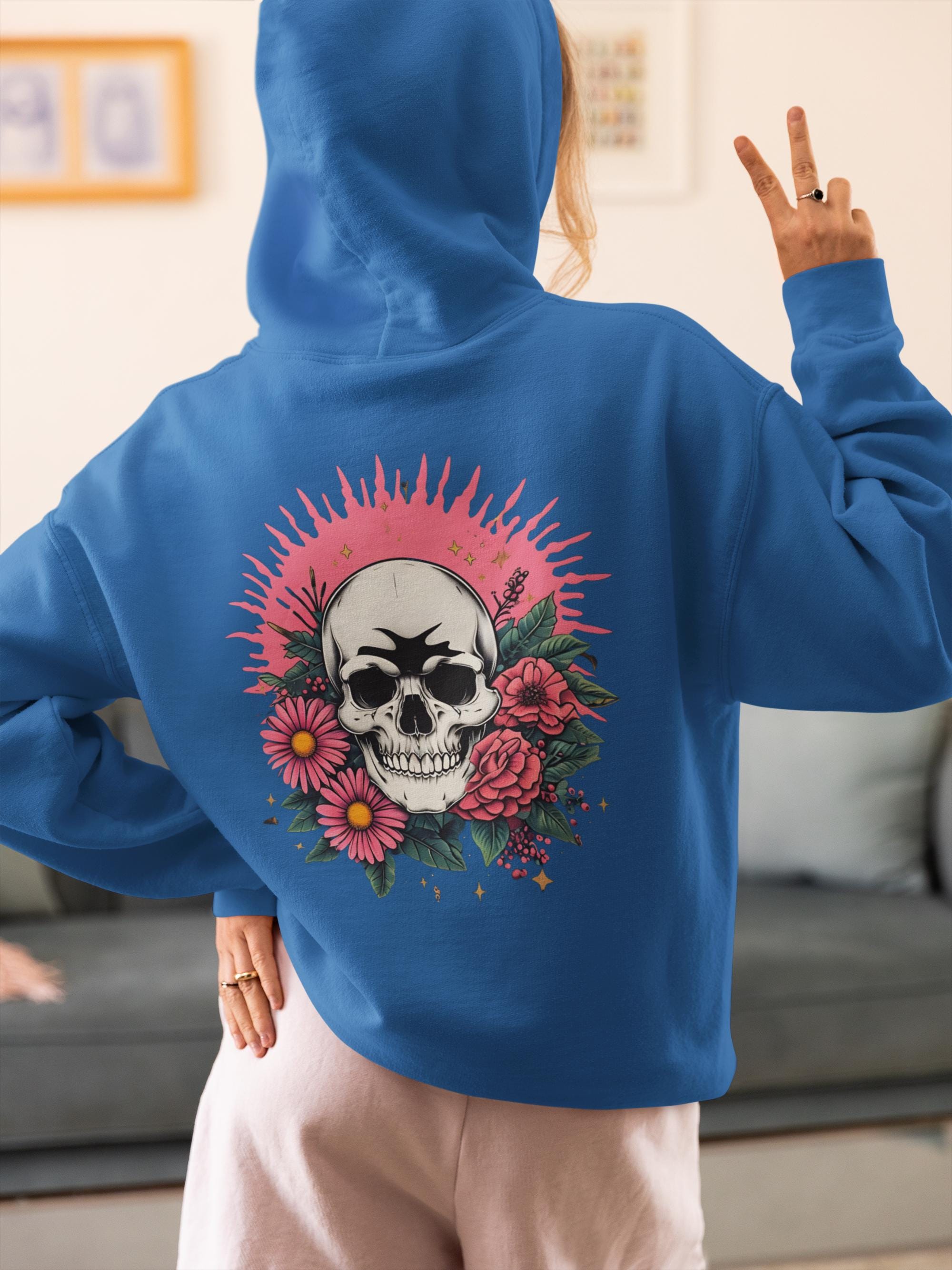 Unique Skull Mood Ring Face Sweater - Cozy Pullover for Emotion Lovers