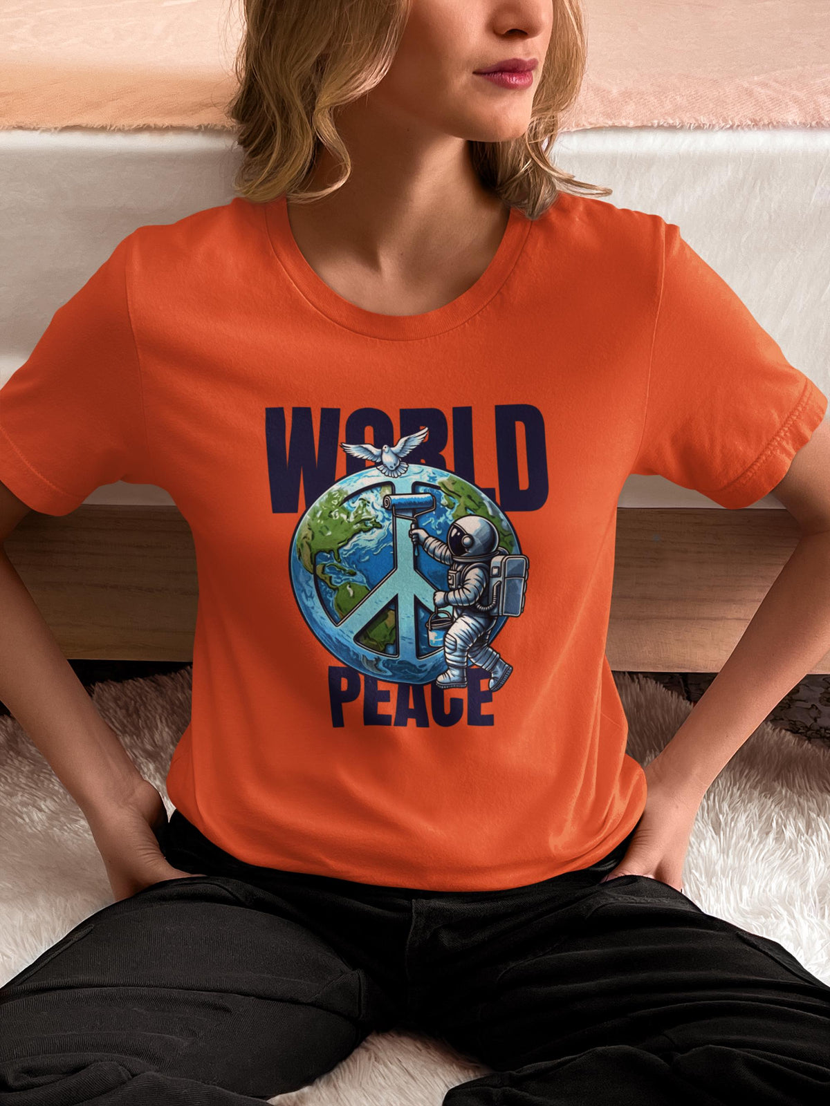Vintage Worldpeace Shirt - Soft Cotton - Ideal for Casual Wear - Spread Love and Peace