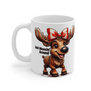 Moosin' Around Canada Mug - Fun Wildlife Gift - Cute Moose Mug - Perfect for Coffee Lovers