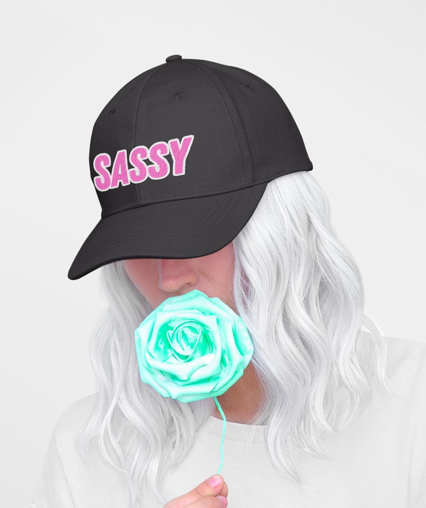 Embroided Sassy Cap, Funny Adjustable Hat for Women, Trendy Baseball Cap, Cute Sassy Ponytail Hat, Perfect Gift for Her