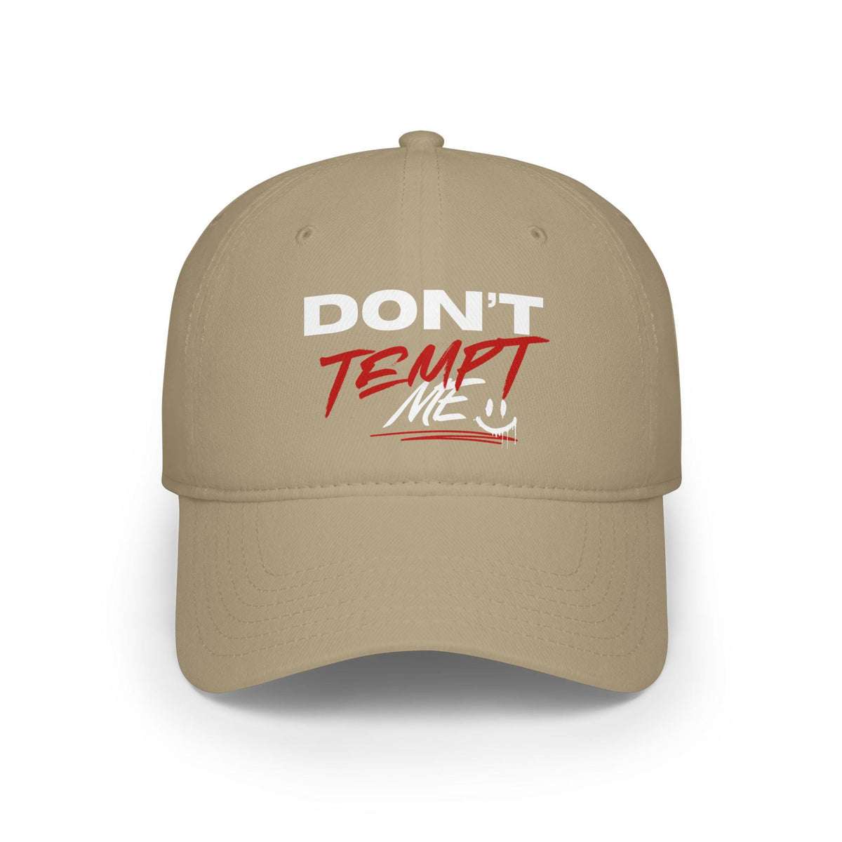 Don't Tempt Me Baseball Cap, Quirky Graphic Hat, Stylish Accessory, Fun Headwear For Casual Wear