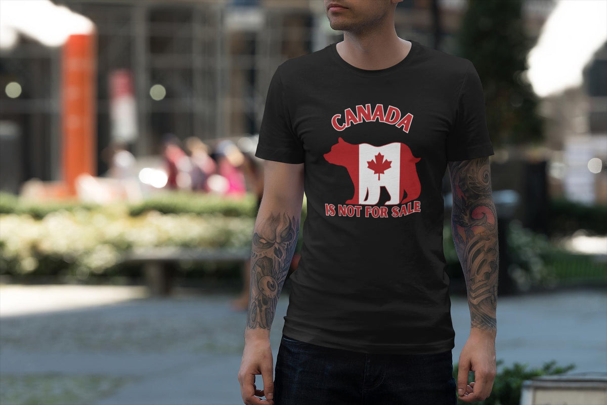 Canada Bear Graphic T-Shirt, Canada is Not For Sale Shirt, Proudly Canadian Tee, Maple Leaf Design, Gift for Canadians, Unisex Apparel
