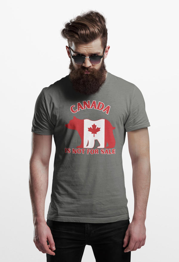 Canada Bear Graphic T-Shirt, Canada is Not For Sale Shirt, Proudly Canadian Tee, Maple Leaf Design, Gift for Canadians, Unisex Apparel