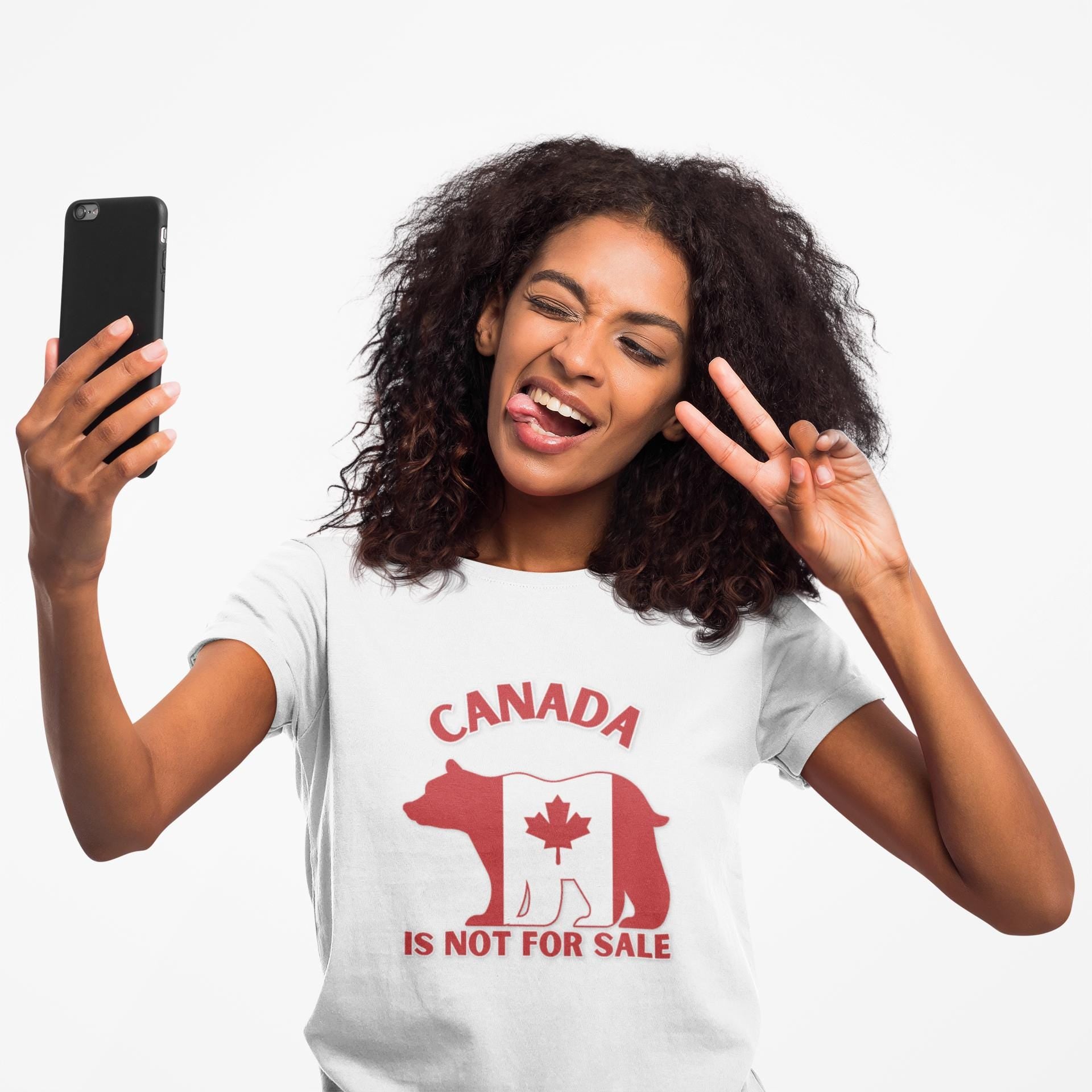 Canada Bear Graphic T-Shirt, Canada is Not For Sale Shirt, Proudly Canadian Tee, Maple Leaf Design, Gift for Canadians, Unisex Apparel