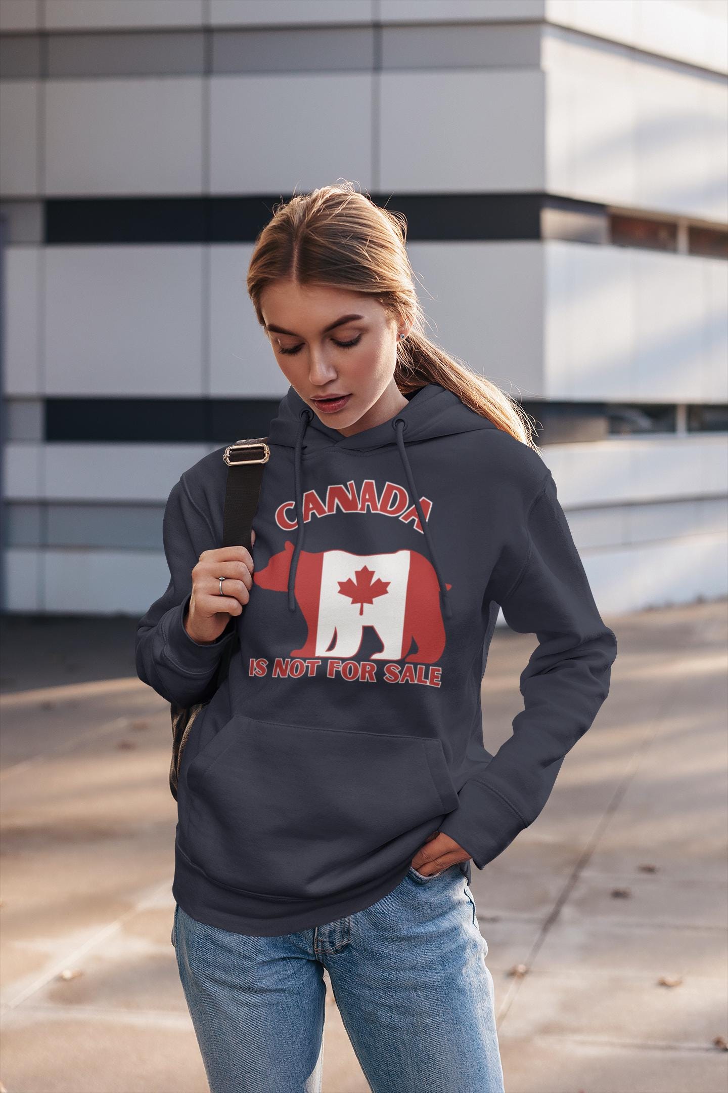 Canada Bear Hoodie - Canada is Not For Sale Hoodie, Patriotic Sweatshirt, Gift for Canadians, Strong and Free, Unisex Apparel