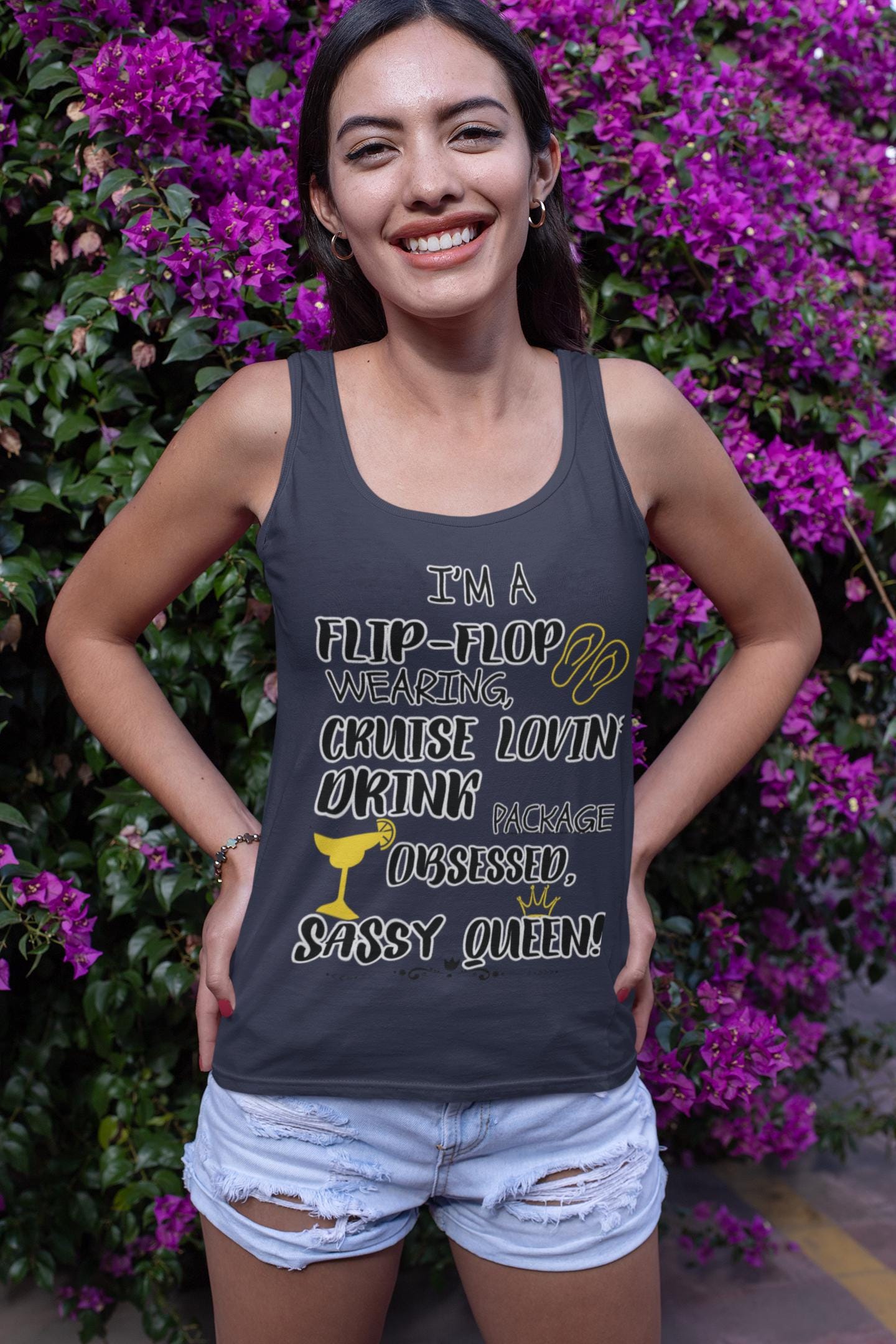 Sassy Summer Tank Top, Girls Gone Cruising Shirt, Trendy Vacation Tee, Vacation Cruise Trip, Matching Cruise Shirt 2025