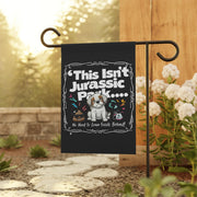 Funny Dog Poop Yard Flag: Jurassic Park Inspired Pet Decor