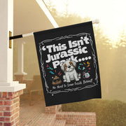Funny Dog Poop Yard Flag: Jurassic Park Inspired Pet Decor