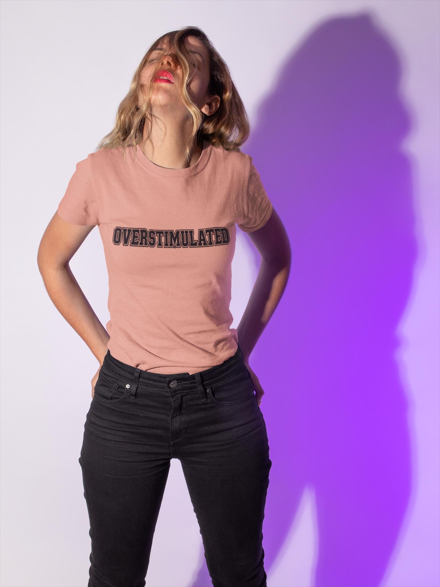 Unisex Garment-Dyed T-shirt - Overstimulated Shirt, Unhinged Gen Z Shirt, Mental Health Awareness T-Shirt, Trendy Gift
