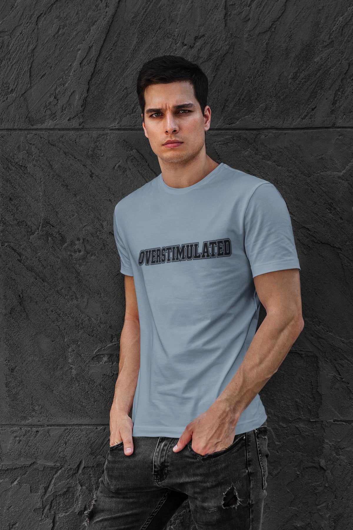 Unisex Garment-Dyed T-shirt - Overstimulated Shirt, Unhinged Gen Z Shirt, Mental Health Awareness T-Shirt, Trendy Gift