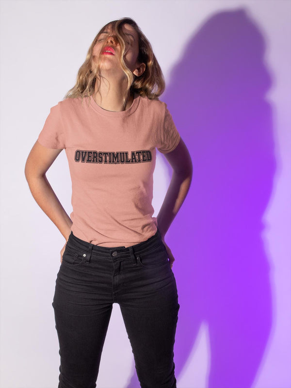 Unisex Garment-Dyed T-shirt - Overstimulated Shirt, Unhinged Gen Z Shirt, Mental Health Awareness T-Shirt, Trendy Gift