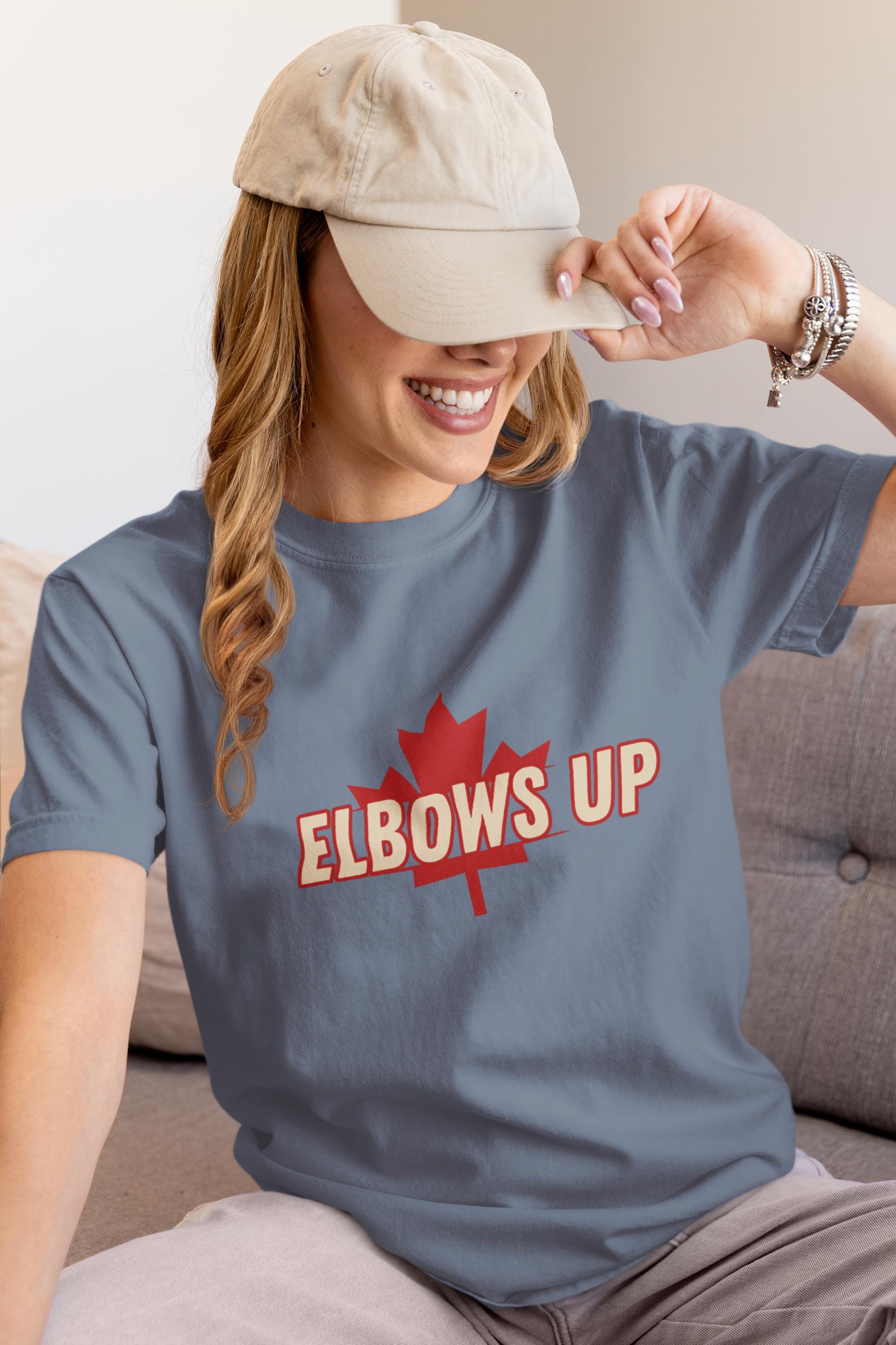 Elbows Up T-Shirt, True North Strong Graphic Tee, Anti-Trump Apparel, Unique Gift for Friends, Unisex Style
