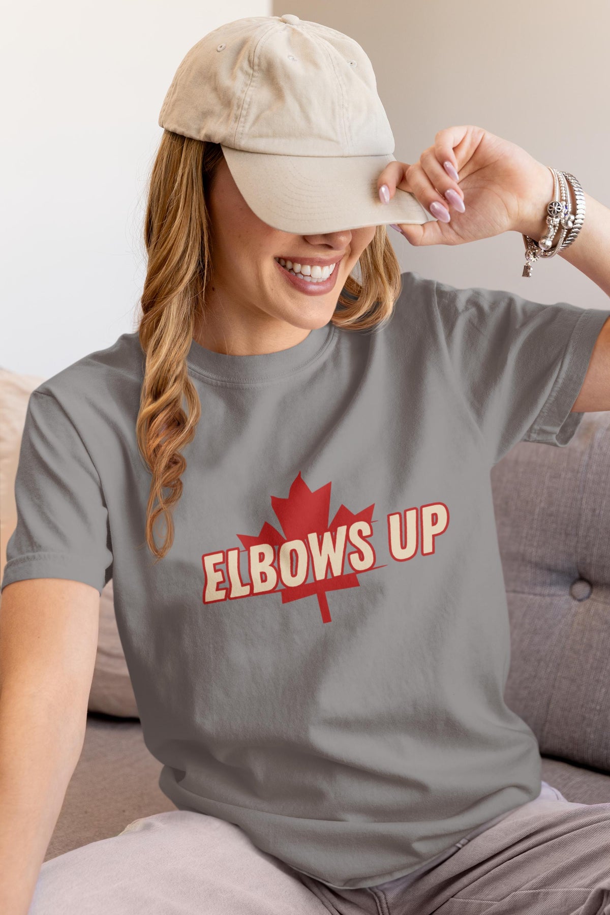 Elbows Up T-Shirt, True North Strong Graphic Tee, Anti-Trump Apparel, Unique Gift for Friends, Unisex Style