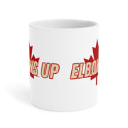 Elbows Up Mug, Canada Pride Cup, Gift for Hockey Dad, Unique Hockey Mom Mug, Fun Drinkware