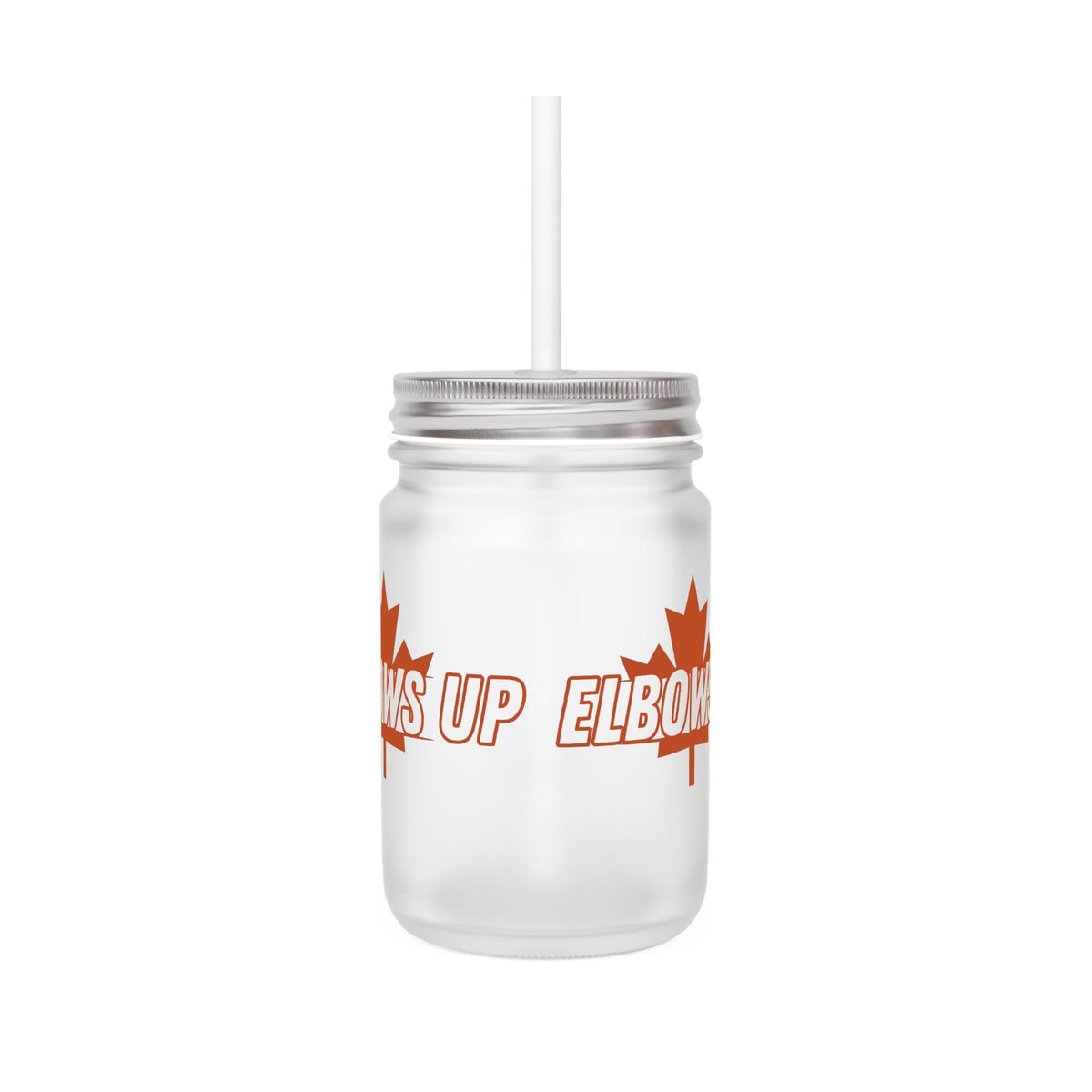 Elbows Up Mason Jar, Vintage Mason Jar Drinkware, Elbows Up Mug, Canadian Pride Drinkware, Perfect Gift for Hockey Dad, Fun Hockey Mom Cup