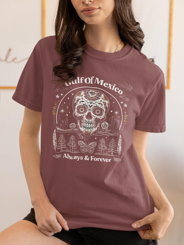 Gulf of Mexico Day of the Dead T-Shirt, Anti Trump Gift, Mexico Lover Crewneck, Florida Beach Shirt, Gulf of Mexico Forever