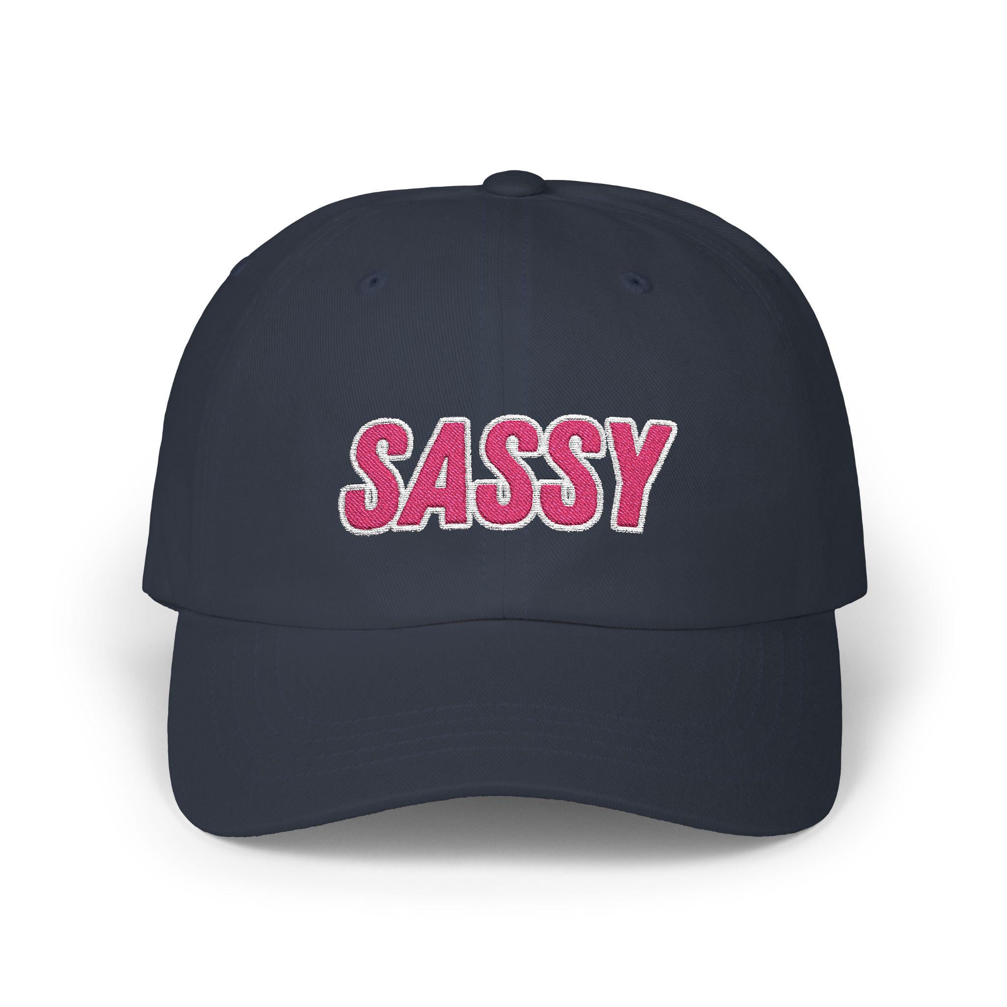 Embroided Sassy Cap, Funny Adjustable Hat for Women, Trendy Baseball Cap, Cute Sassy Ponytail Hat, Perfect Gift for Her