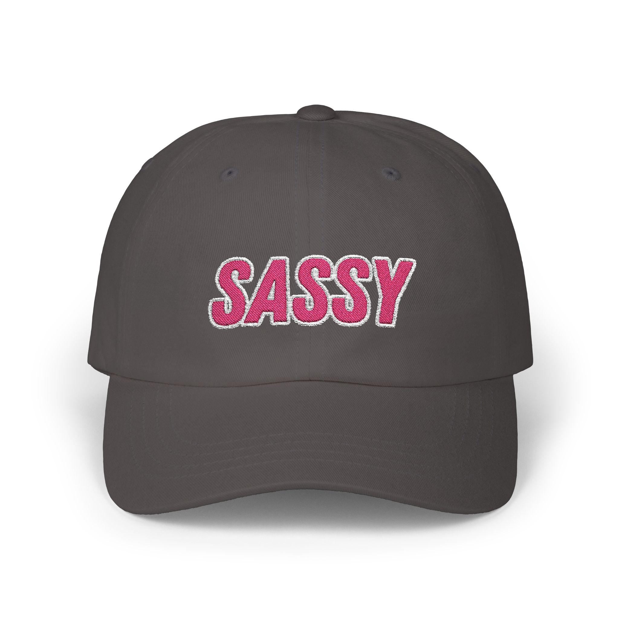 Embroided Sassy Cap, Funny Adjustable Hat for Women, Trendy Baseball Cap, Cute Sassy Ponytail Hat, Perfect Gift for Her