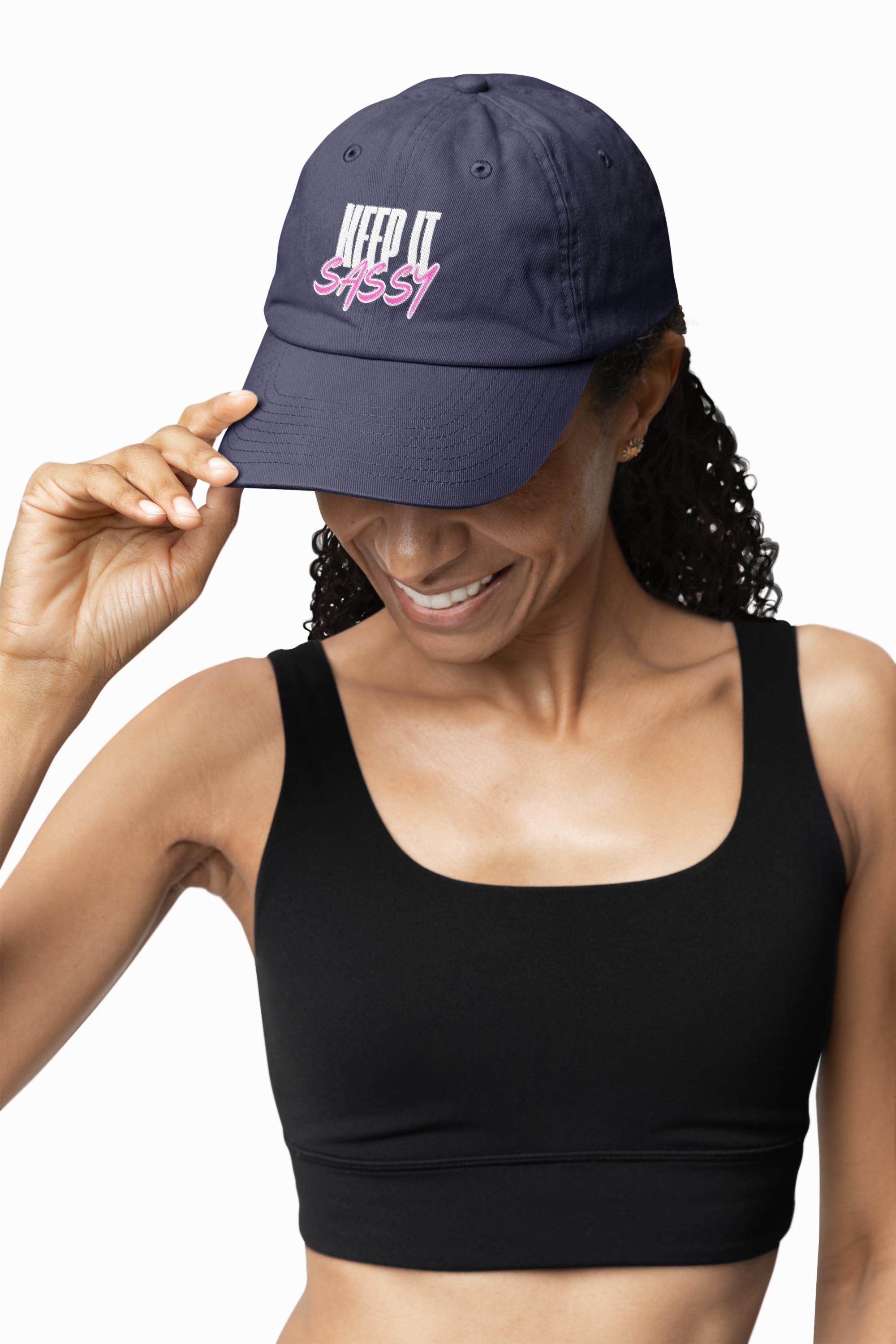 Keep It Sassy Hat, Unique Gifts for Sassy Moms, Woman's Ponytail Cap, Stylish Accessories, Sarcastic Sayings