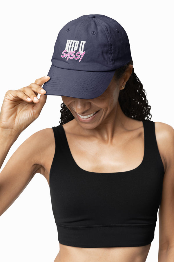 Keep It Sassy Hat, Unique Gifts for Sassy Moms, Woman's Ponytail Cap, Stylish Accessories, Sarcastic Sayings