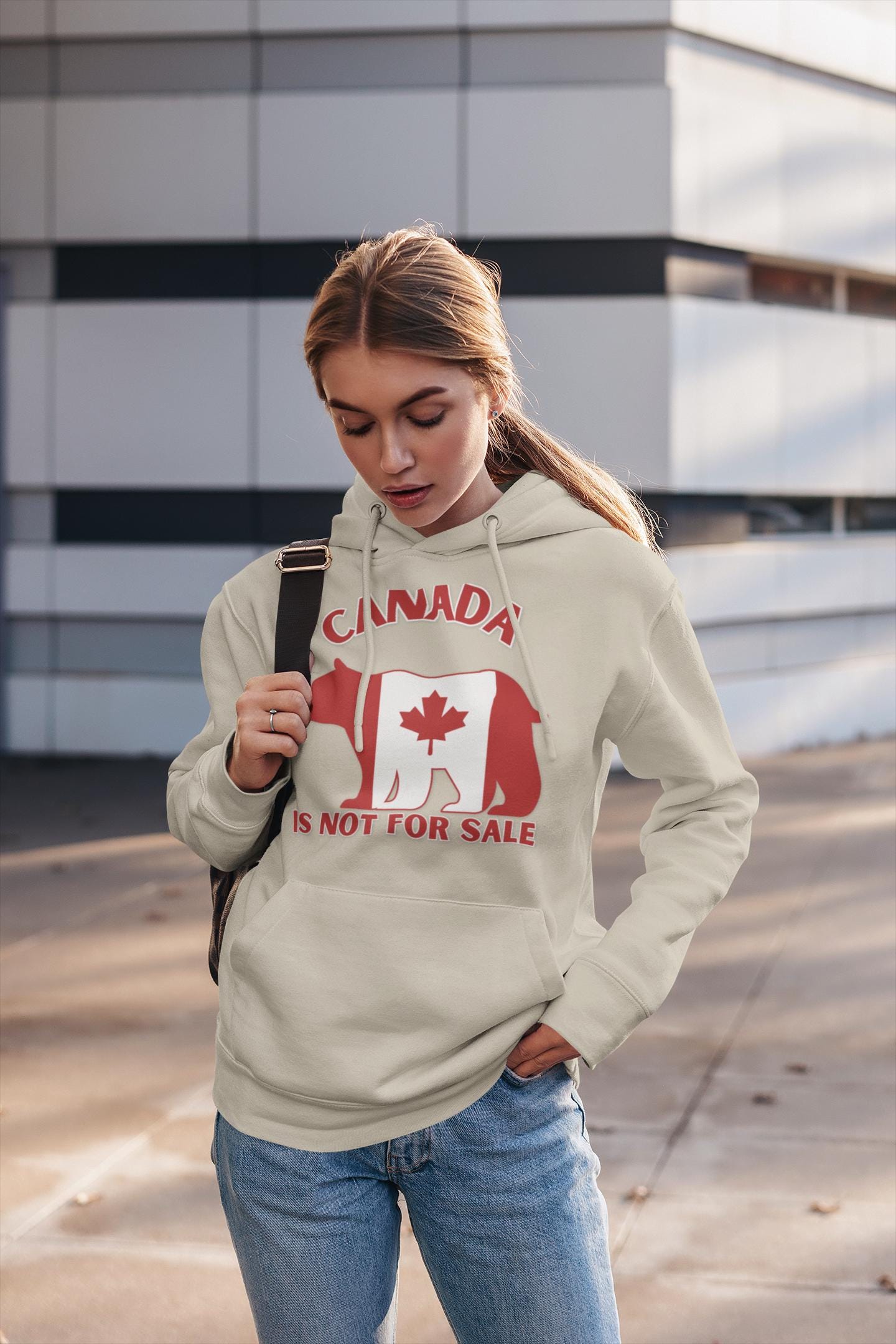 Canada Bear Hoodie - Canada is Not For Sale Hoodie, Patriotic Sweatshirt, Gift for Canadians, Strong and Free, Unisex Apparel