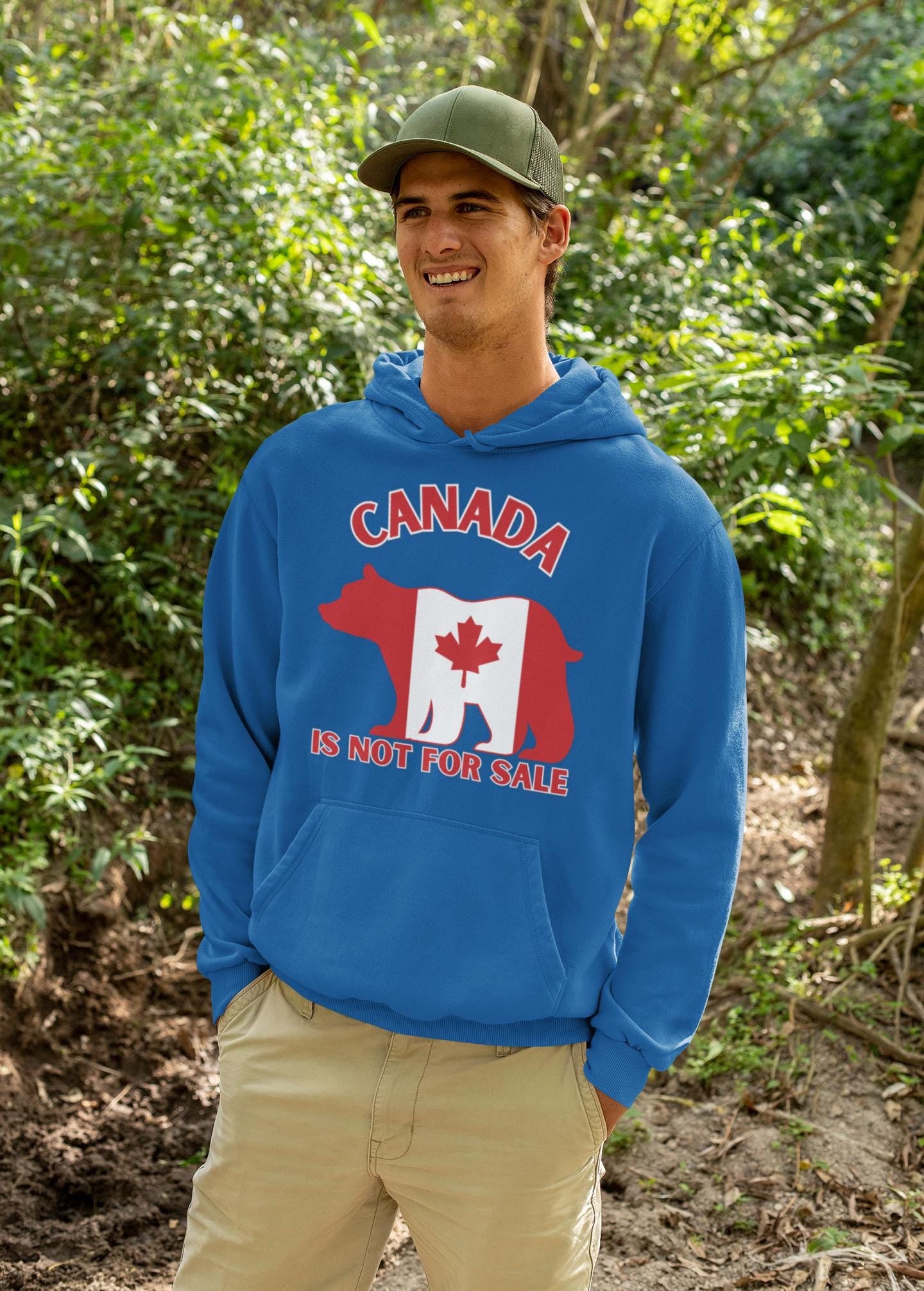 Canada Bear Hoodie - Canada is Not For Sale Hoodie, Patriotic Sweatshirt, Gift for Canadians, Strong and Free, Unisex Apparel