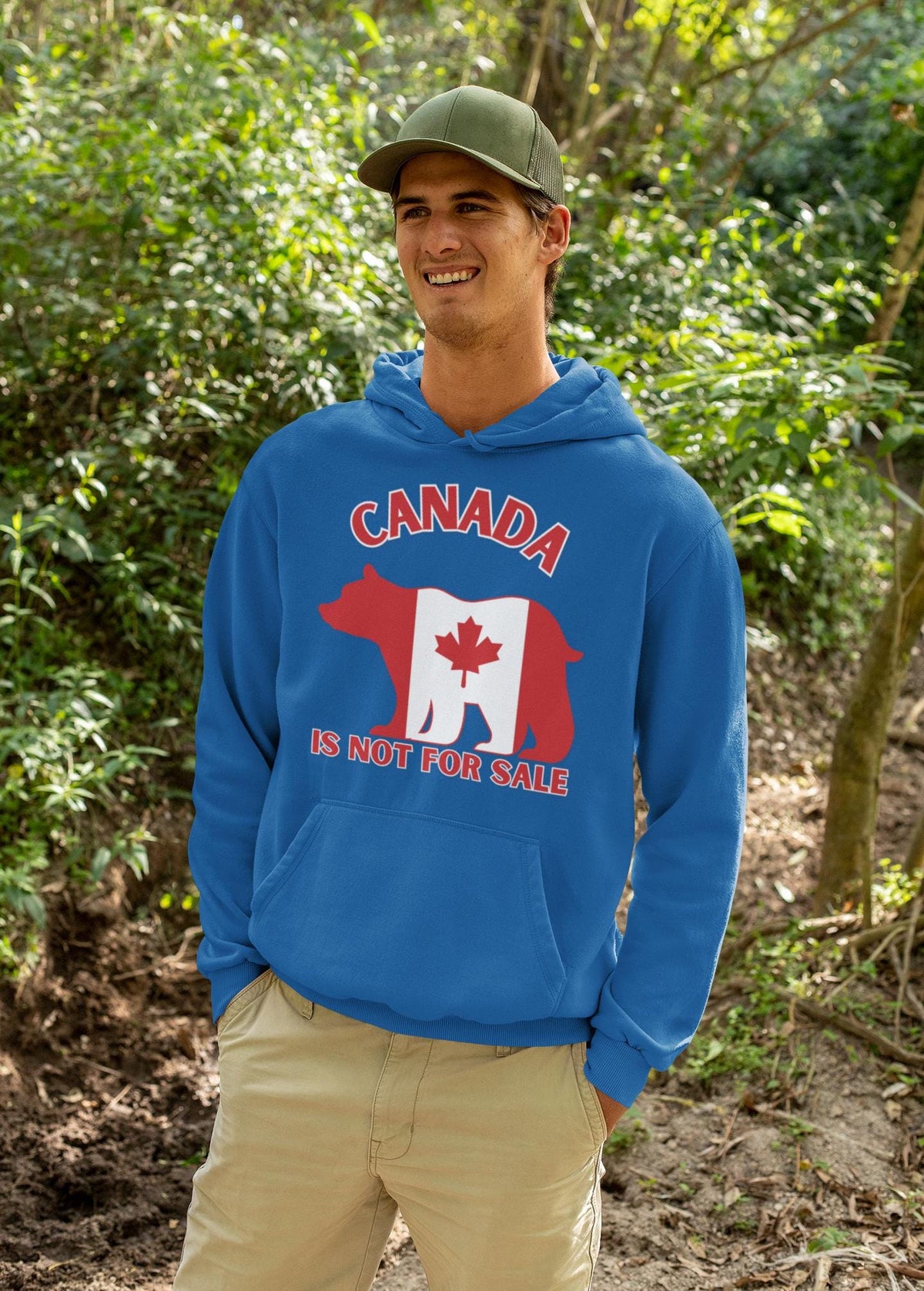 Canada Bear Hoodie - Canada is Not For Sale Hoodie, Patriotic Sweatshirt, Gift for Canadians, Strong and Free, Unisex Apparel