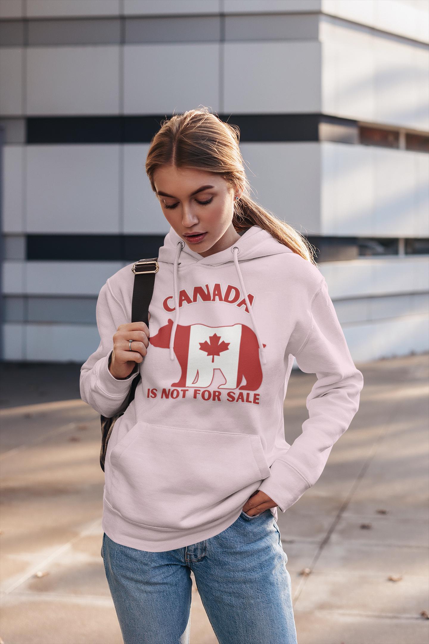 Canada Bear Hoodie - Canada is Not For Sale Hoodie, Patriotic Sweatshirt, Gift for Canadians, Strong and Free, Unisex Apparel
