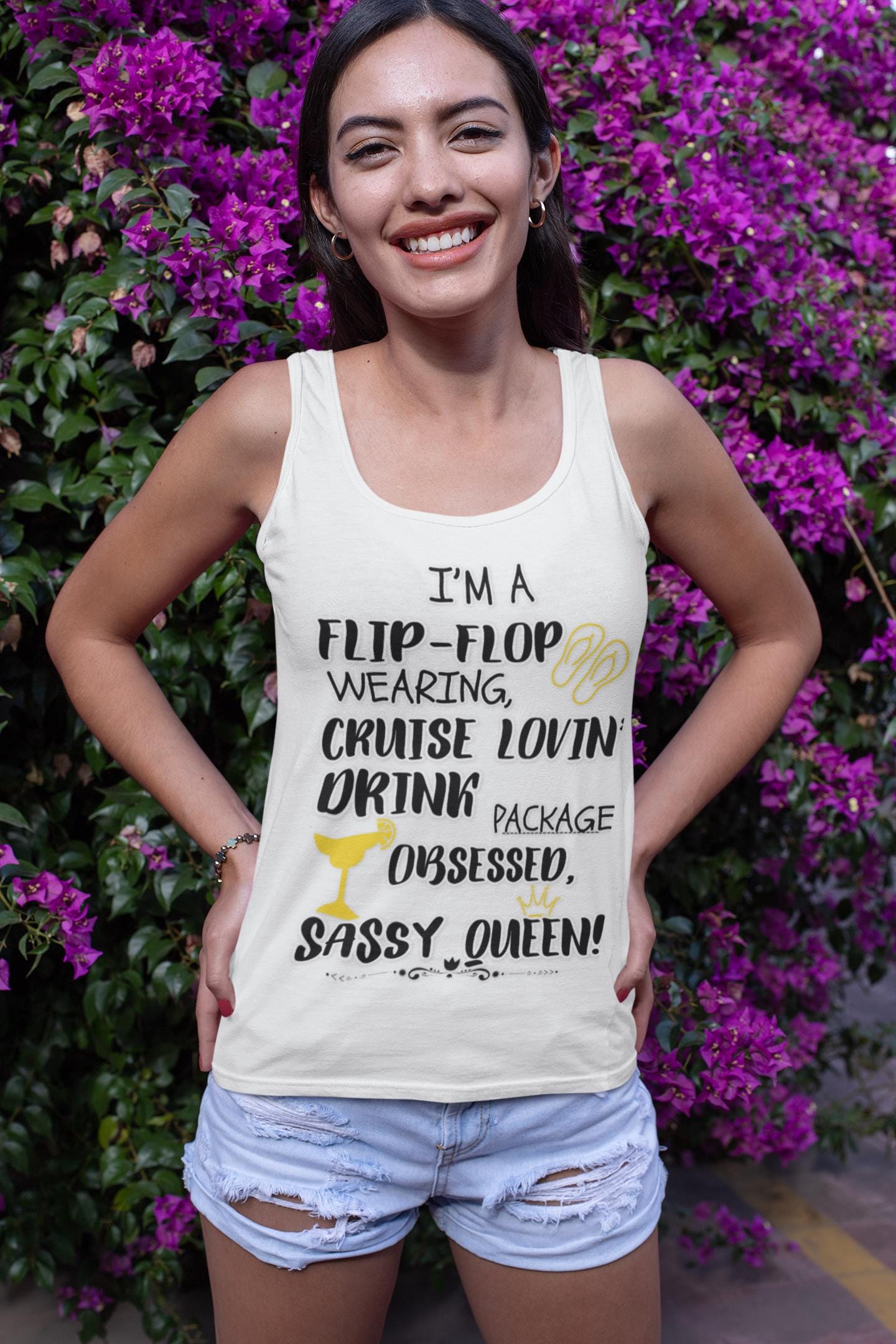 Sassy Summer Tank Top, Girls Gone Cruising Shirt, Trendy Vacation Tee, Vacation Cruise Trip, Matching Cruise Shirt 2025