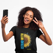 Stand With Ukraine Sunflower Tee, I Stand With Ukraine Shirt, Support Ukraine T-shirt, Anti War Apparel, Ukrainian Flag Tee