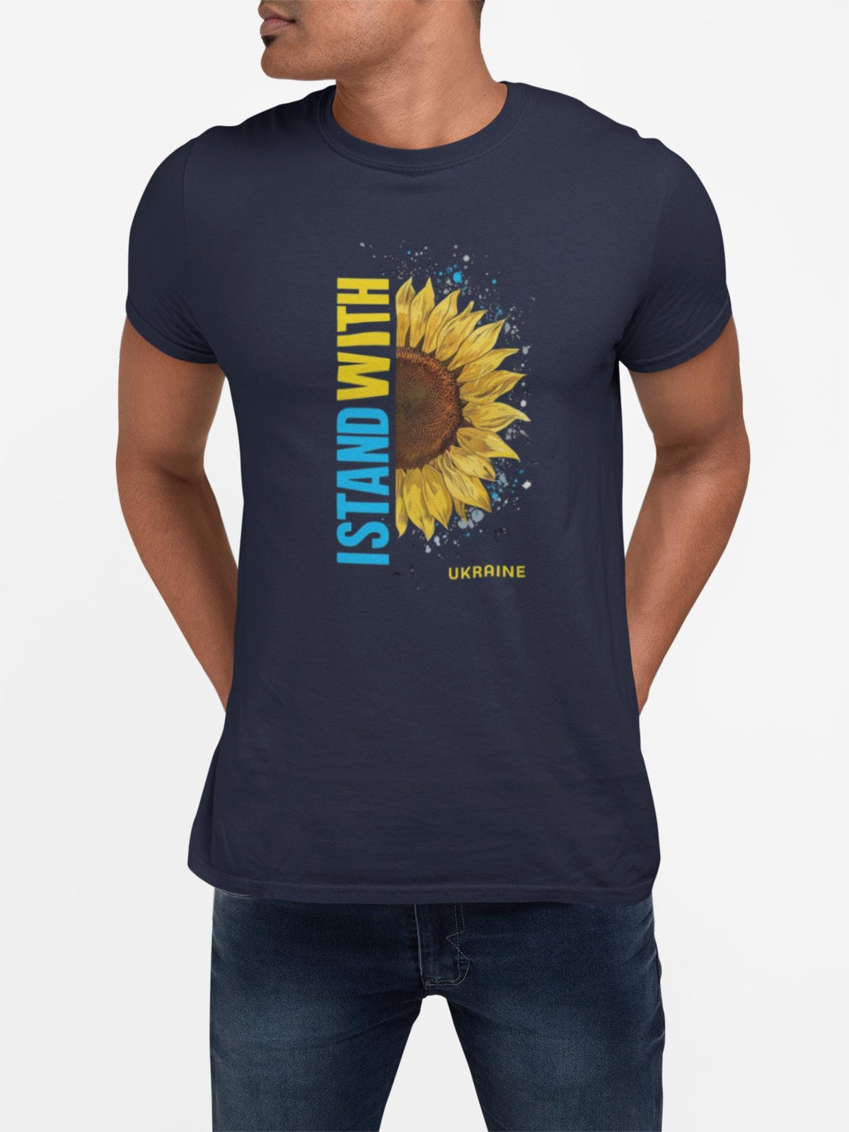 Stand With Ukraine Sunflower Tee, I Stand With Ukraine Shirt, Support Ukraine T-shirt, Anti War Apparel, Ukrainian Flag Tee