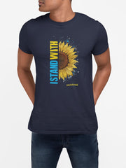 Stand With Ukraine Sunflower Tee, I Stand With Ukraine Shirt, Support Ukraine T-shirt, Anti War Apparel, Ukrainian Flag Tee