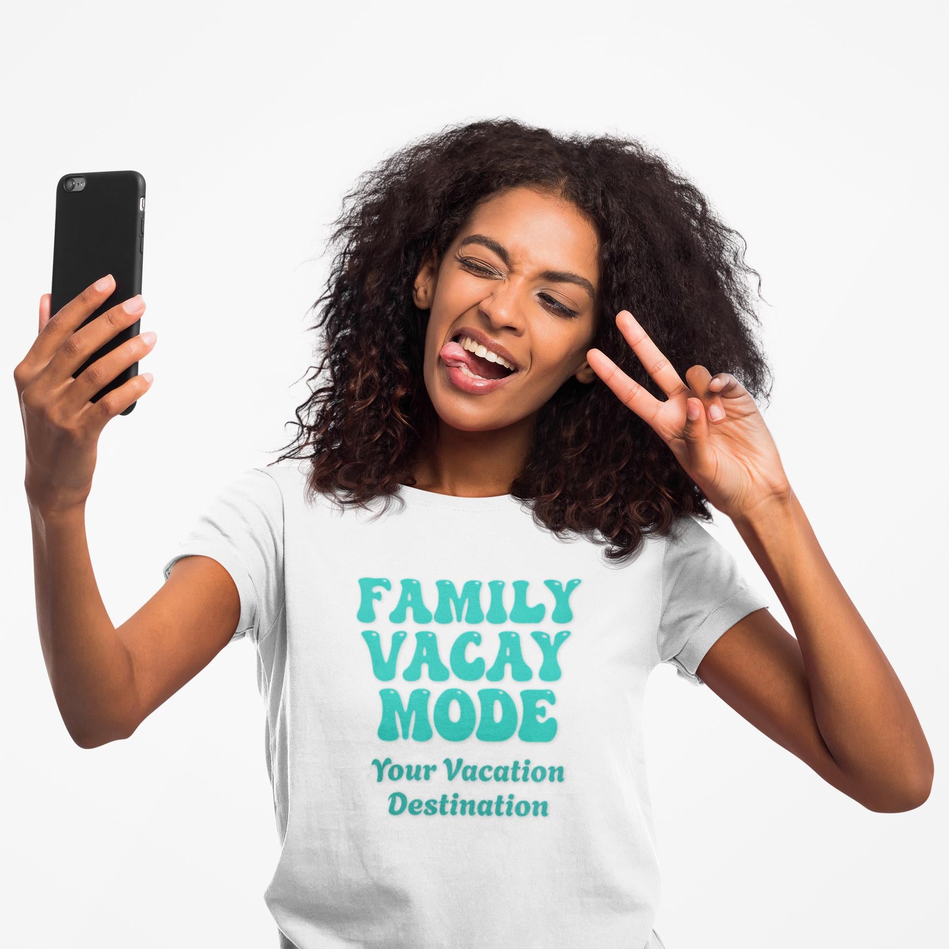 Family Vacay Mode Custom T-Shirt, Matching Group Tshirt, Family Matching Shirts, Girls Trip Tees, Vacation T Shirt
