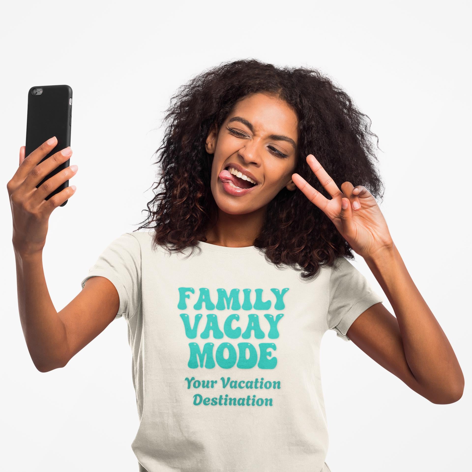 Family Vacay Mode Custom T-Shirt, Matching Group Tshirt, Family Matching Shirts, Girls Trip Tees, Vacation T Shirt