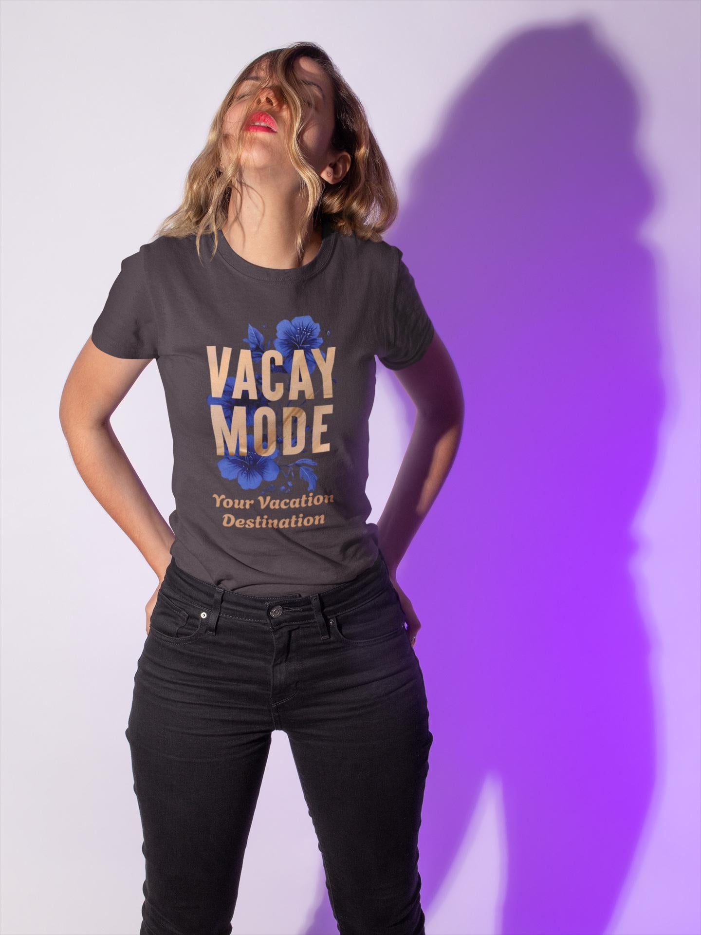 Vacay Mode T-Shirt, Summer Boho Vibes Tee, Vacation Shirt, Travel Apparel, Gift for Travelers, Beachwear