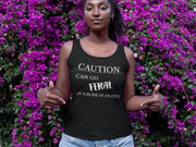 Feral Caution Tank Top for Wild Spirits, Group Party Tank Tops, Custom Bachelorette Tanks, Birthday Tops, Matching Group Tees