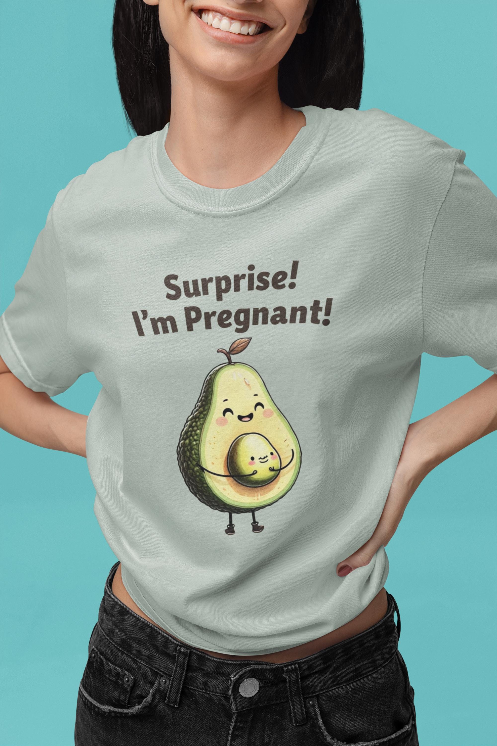 Surprise I&#39;m Pregnant Shirts, Funny Pregnancy Announcement Tee, New Mom Gift, Baby Reveal Shirt, Maternity Top