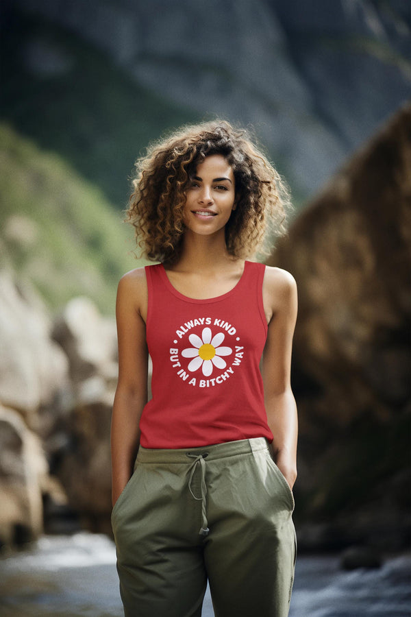 Always Kind But In A Bitchy Way Tank Top, Funny Sarcastic Gift, Be Kind Humor Shirt, Trendy Women's Apparel, Unique Graphic Tee