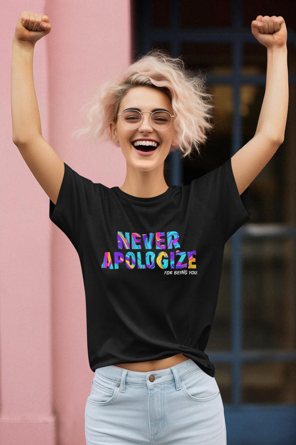 Never Apologize Shirt, Be Unapologetically You, Pride Month Tee, LGBTQ Love Is Love, Black History Design