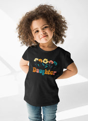 Whimsical Floral Daughter Tee for Kids, Daughter Shirt, Gift for Mom, Matching Mommy and Me Tee, Funny Family Shirt, Cute Daughter Outfit