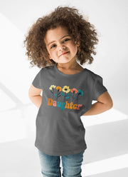 Whimsical Floral Daughter Tee for Kids, Daughter Shirt, Gift for Mom, Matching Mommy and Me Tee, Funny Family Shirt, Cute Daughter Outfit