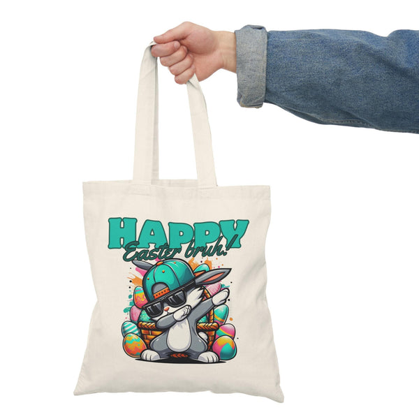 Happy Easter Bunny Tote Bag, Happy Easter Tote Bag, Custom Bunny Tote, Spring Egg Hunt Bag, Cute Holiday Bag, Cute Rabbit Easter Decor