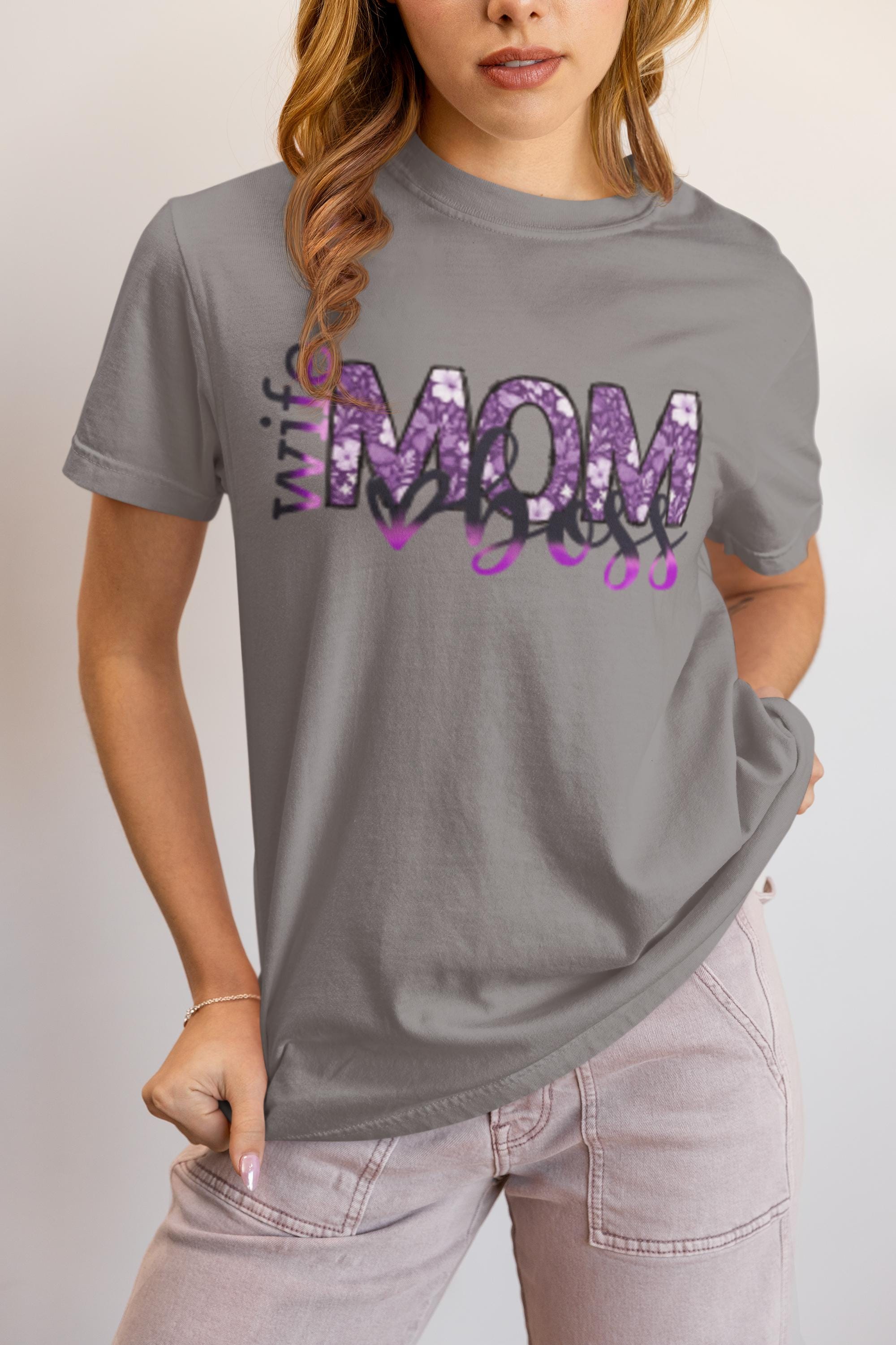 Wife Mom Boss T-Shirt, Gift for Moms, Wife Gifts, Birthday, Mothers Day Shirt, New Mom Gift, Trendy Mothers Day Gift, Cute Mom Life Shirt
