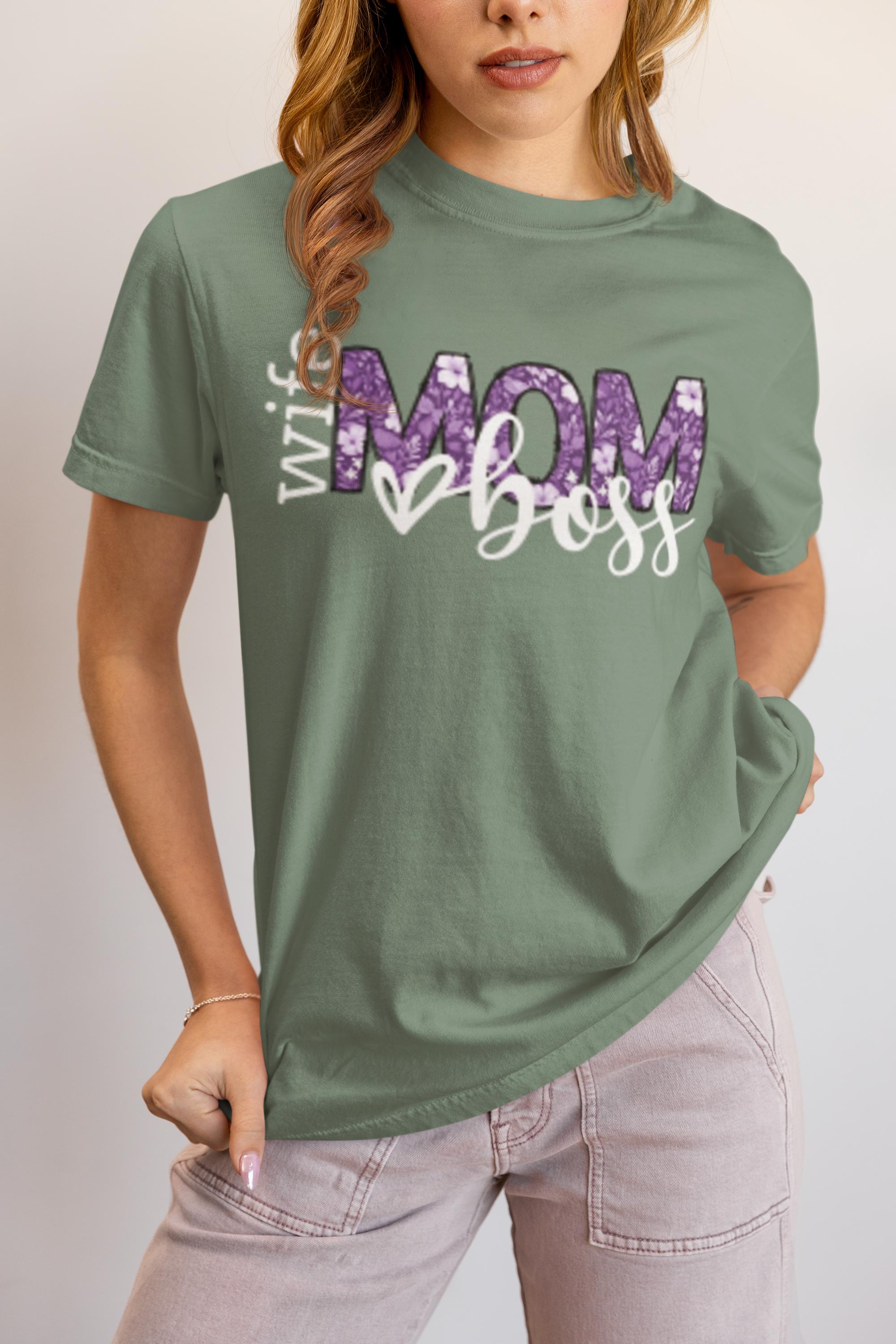 Wife Mom Boss T-Shirt, Gift for Moms, Wife Gifts, Birthday, Mothers Day Shirt, New Mom Gift, Trendy Mothers Day Gift, Cute Mom Life Shirt