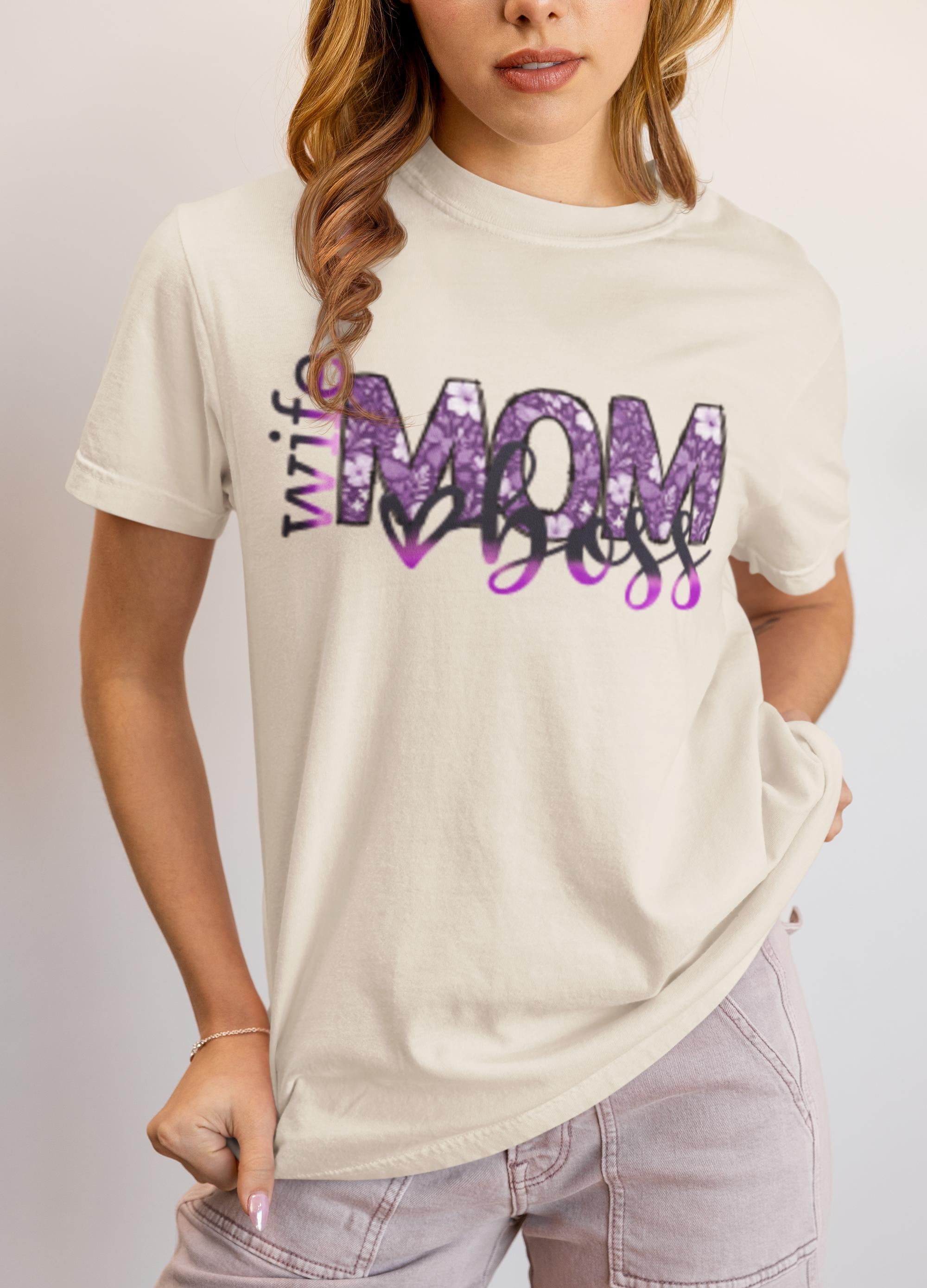Wife Mom Boss T-Shirt, Gift for Moms, Wife Gifts, Birthday, Mothers Day Shirt, New Mom Gift, Trendy Mothers Day Gift, Cute Mom Life Shirt