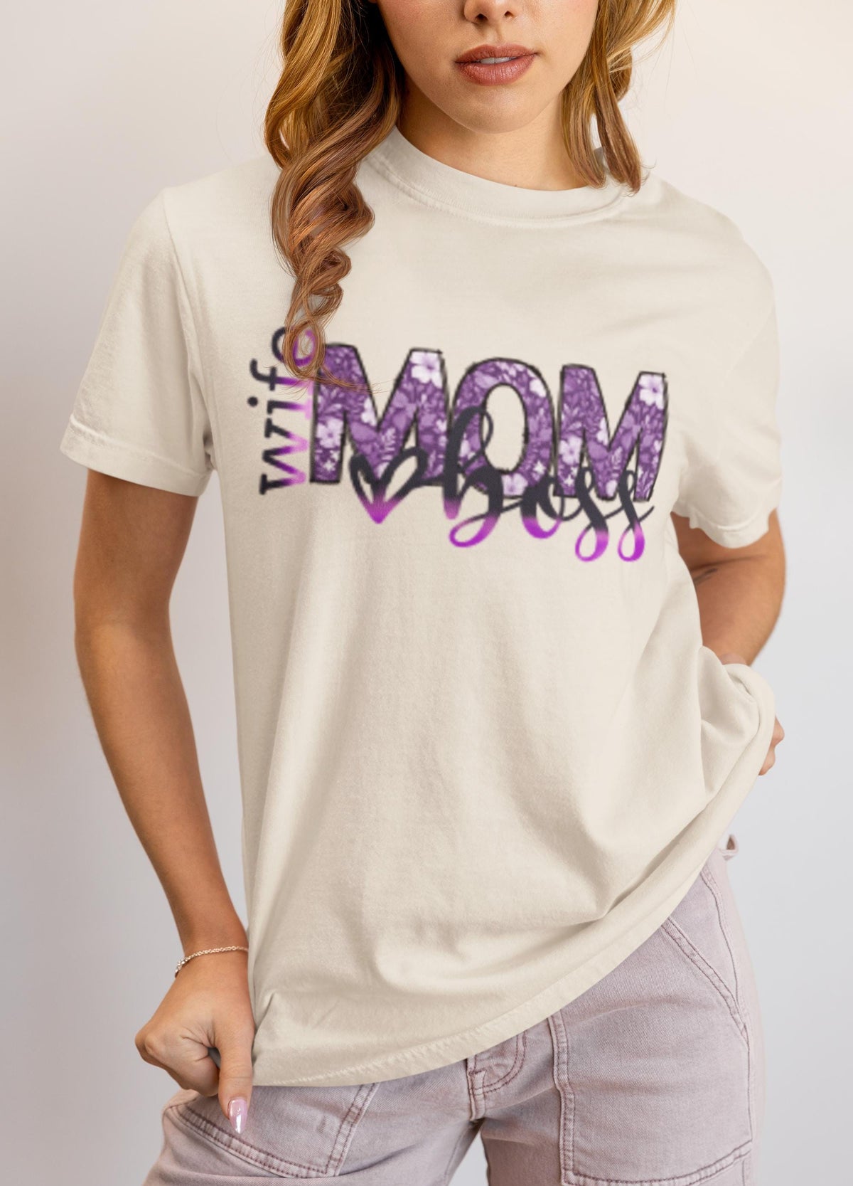Wife Mom Boss T-Shirt, Gift for Moms, Wife Gifts, Birthday, Mothers Day Shirt, New Mom Gift, Trendy Mothers Day Gift, Cute Mom Life Shirt