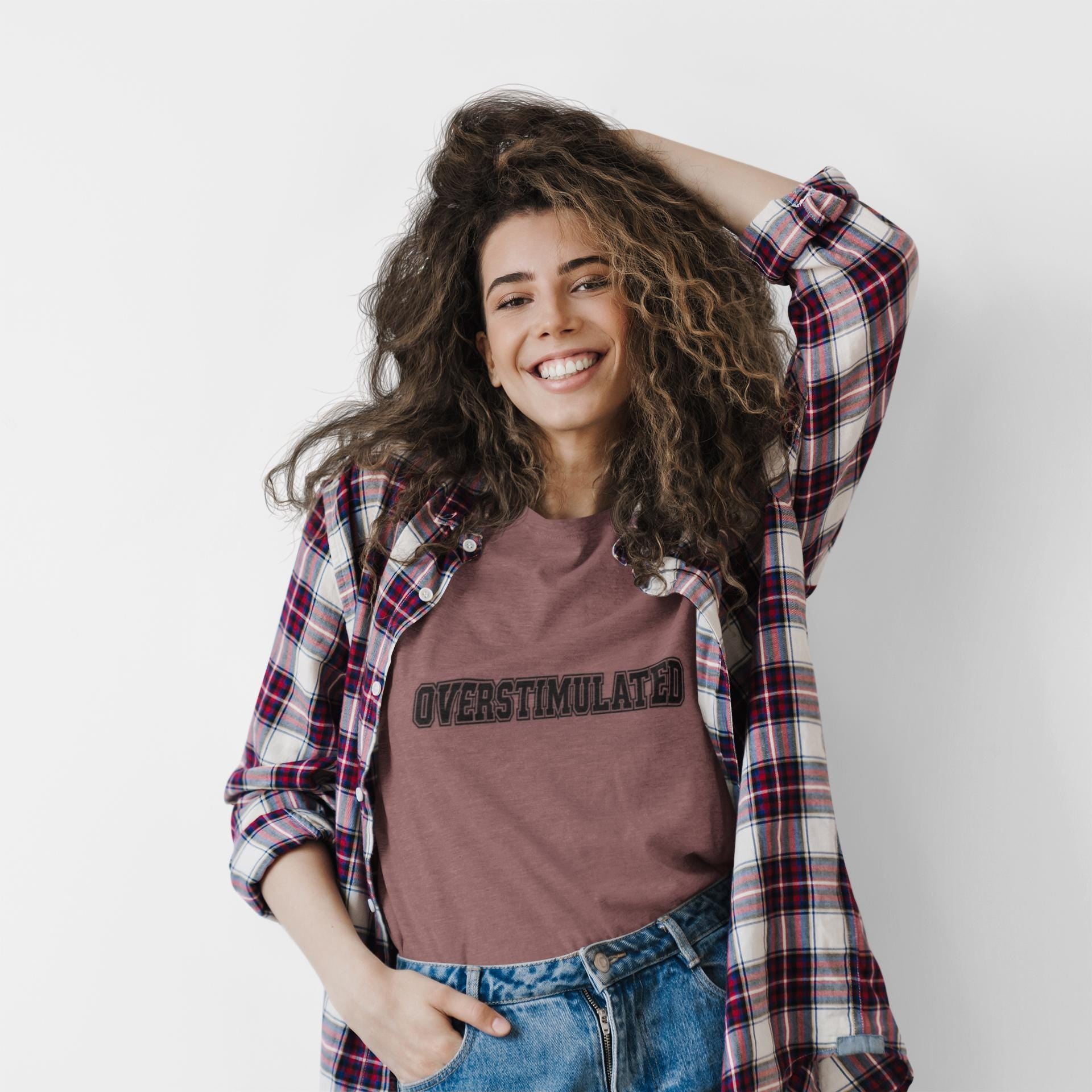 Unisex Garment-Dyed T-shirt - Overstimulated Shirt, Unhinged Gen Z Shirt, Mental Health Awareness T-Shirt, Trendy Gift