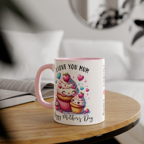 Cute Cupcake Love Mug for Mother's Day | Perfect Gift for Moms | Personalized Mug for Mum, Unique Gifts for Mother's Day, Cute Gift For Mom