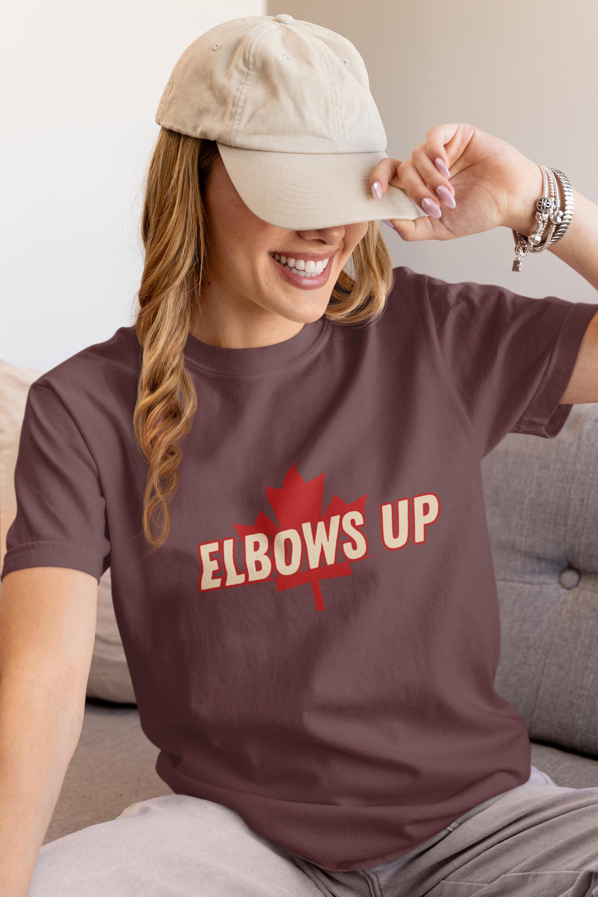 Elbows Up T-Shirt, True North Strong Graphic Tee, Anti-Trump Apparel, Unique Gift for Friends, Unisex Style