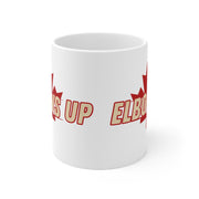 Elbows Up Mug, Canada Pride Cup, Gift for Hockey Dad, Unique Hockey Mom Mug, Fun Drinkware